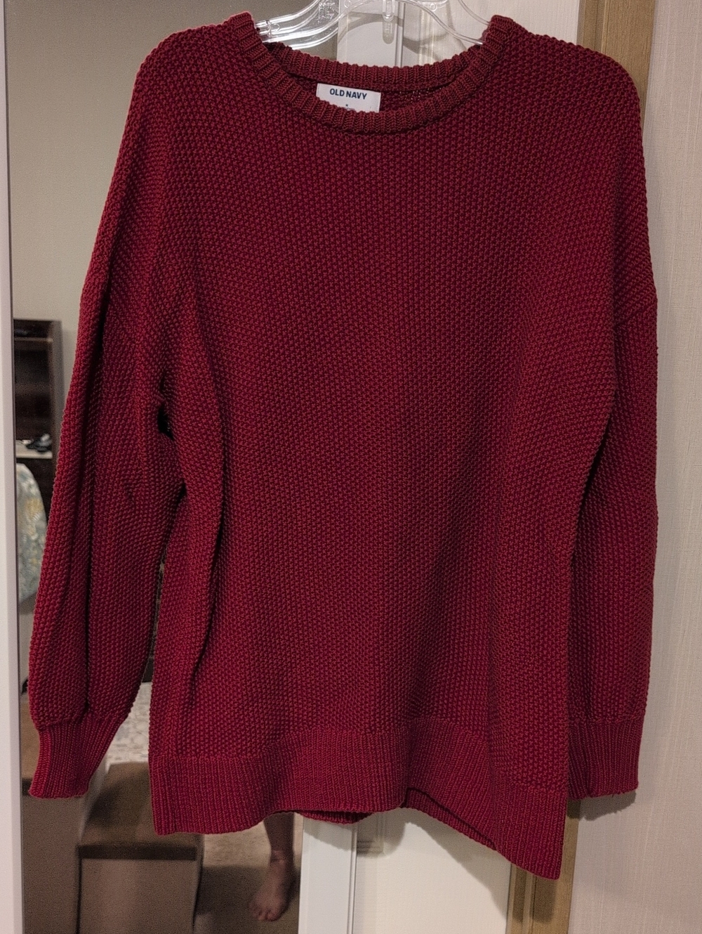 Old Navy Women's Crewneck Sweater - Tunic Length - Wine Red
